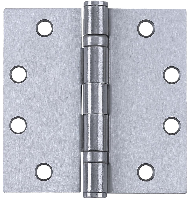 Tell Manufacturing H4545 Series HG100317 Square Corner Hinge, 4-1/2 in H Frame Leaf, 0.134 in Thick Frame Leaf, Satin