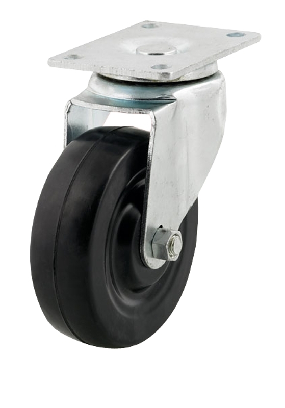 Dh Casters C-LM5P1RS Swivel Caster, 2-3/8 x 3-5/8 in Plate, 6-1/18 in H Dimensions, 5 in Dia Wheel, 1-1/4 in W Wheel