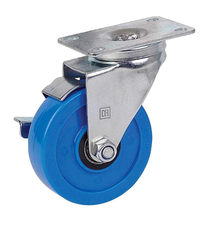 Dh Casters C-LM4P1PUSB Swivel Caster, 2-3/8 x 3-5/8 in Plate, 5-1/8 in H Dimensions, 1-1/4 in W Wheel
