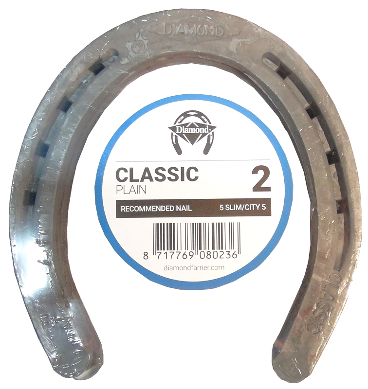 5223920: Diamond Farrier DC2PR Classic Plain Horseshoe, 1/4 in Thick, 2 ...