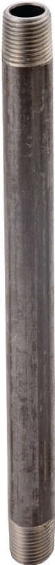 ProSource 3/8X8 Pipe Nipple, 3/8 in, Male, Steel, SCH 40 Schedule, 8 in L