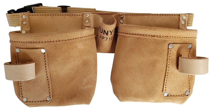 Kuny's Tool Works Series AP-710 Carpenter's Apron, Leather, Tan, 2-Pocket
