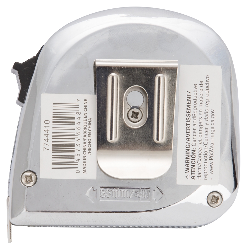 Vulcan 62-7.5X25-C Tape Measure, 25 ft L Blade, 1 in W Blade, Steel Blade, ABS Plastic Case, Silver Case