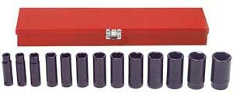Unitool UT1513D Series Socket Set, Includes: UT7540D 1-1/4 mm Type C 1/2 in Drive Deep Impact Sockets