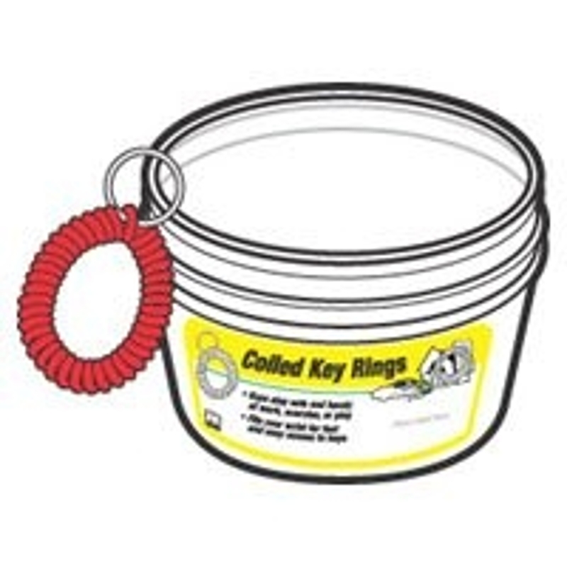 Hy-Ko KB152-BKT Key Ring, 1 in OD Dimensions, Coiled