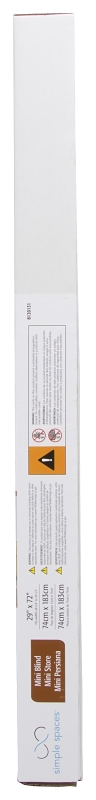 Simple Spaces FWMB-26 Blind, 72 in L, 29 in W, Faux Wood, White