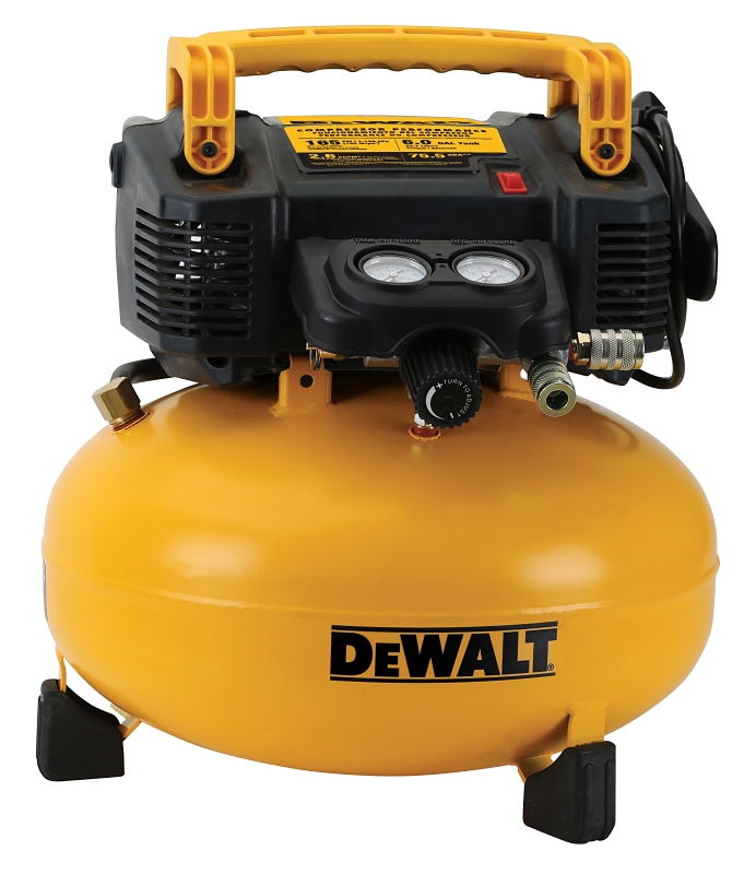 DeWALT DWFP55126 Heavy-Duty Compressor, 6 gal Tank, 0.9 hp, 120 V, 165 psi Pressure, 3.7 scfm Air