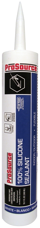 ProSource 78508CA Sealant, White, 10.1 oz Cartridge