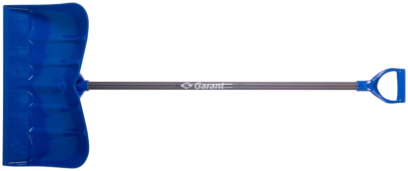 Garant GPP22SKD Snow Pusher, 22-1/2 in W Blade, Poly Blade, Steel Handle, D-Grip Handle