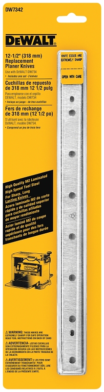 DeWALT DW7342 Planer Knife, 12-1/2 in L, Steel
