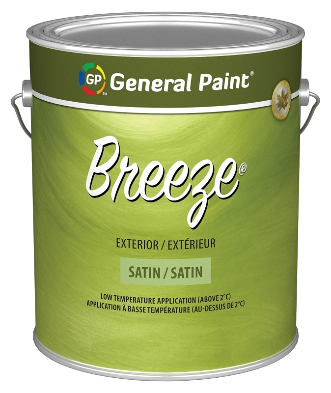 General Paint Breeze 70-354-16 Exterior Paint, Satin, Clear Base, 1 gal