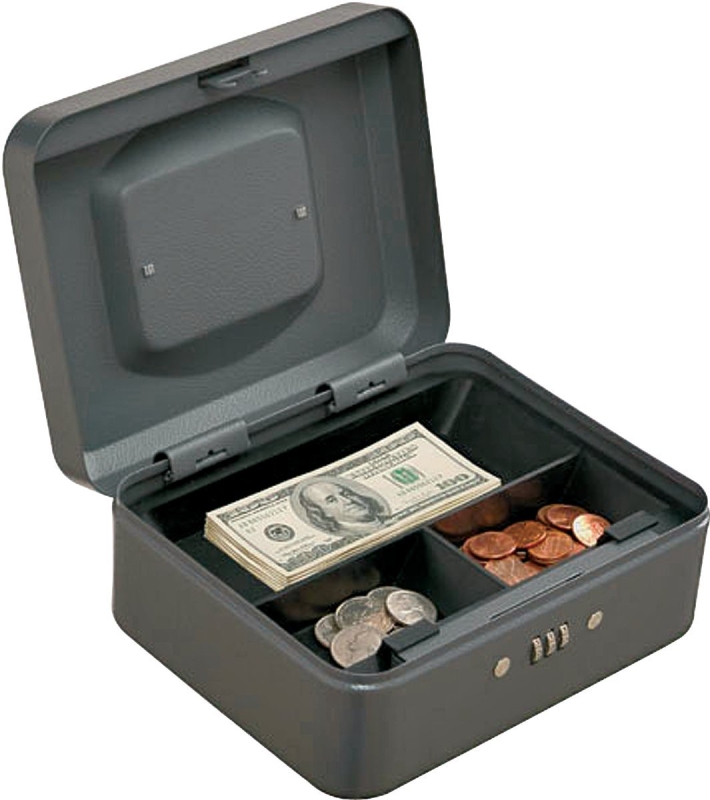 Mintcraft TS0037 Cash Box with Combination Lock 7-7/8 W x 6-1/4" D 