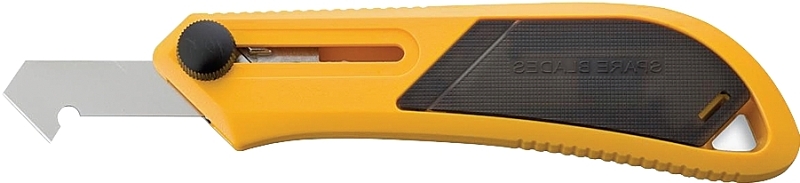 OLFA 1090486 Knife Slitter, Steel Blade, Standard Grip Handle, Black/Yellow Handle
