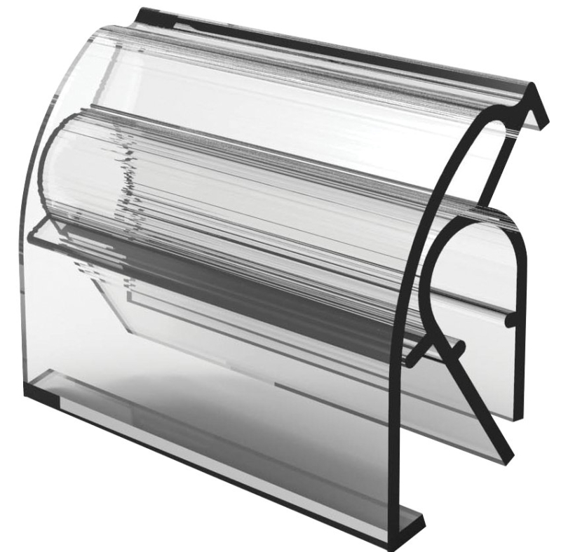 SOUTHERN IMPERIAL Data-Trax R16-250-2 Label Holder, Plastic, Clear