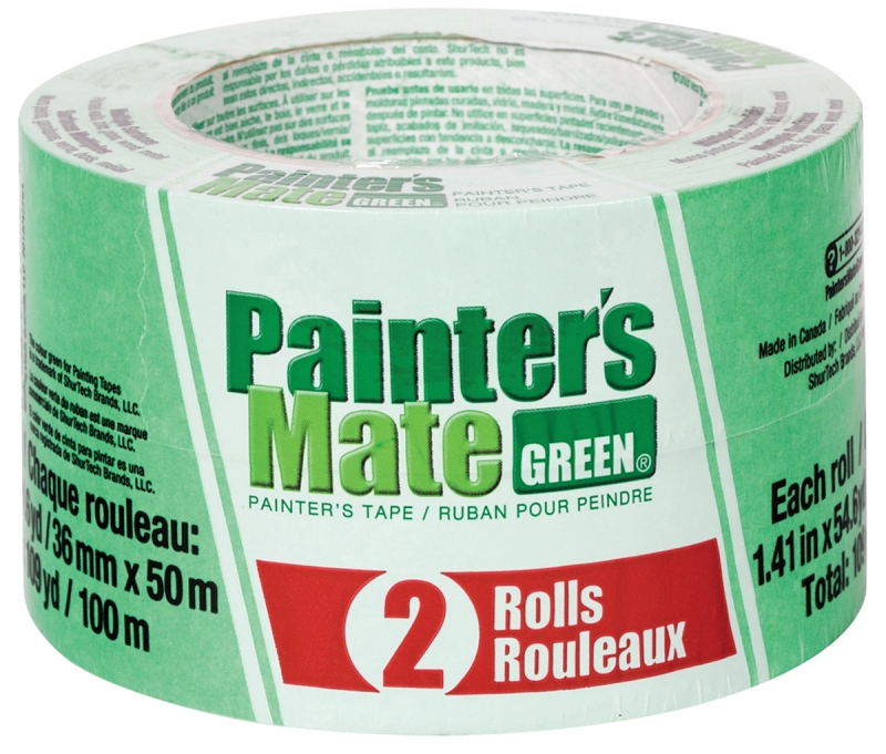 Painter's Mate 1042726 Painter's Tape, 55 yd L, 1.41 in W, Green