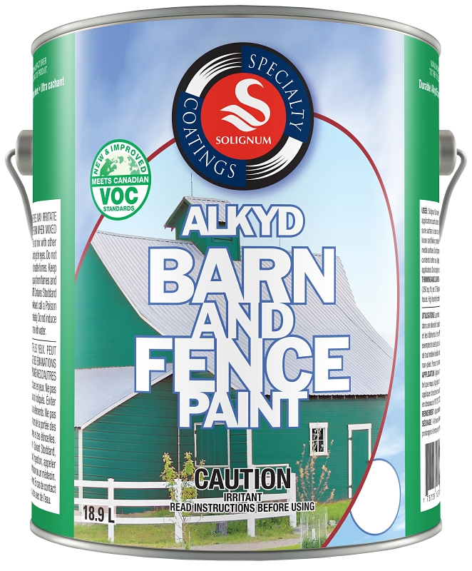 UCP Paints E4800-91-4 Barn & Fence Paint, Gloss Sheen, Bright Red, 3.78 L