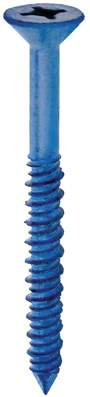 COBRA ANCHORS 624T Screw, 3/16 in Thread, 3-1/4 in L, Flat Head, Phillips, Robertson Drive, Steel, Fluorocarbon-Coated