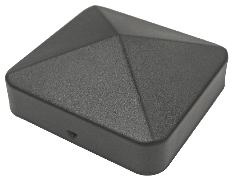 Nuvo Iron Eazy-Cap US-PCP11BLK Post Cap, 4 in L, 4 in W, Steel, Black, Galvanized