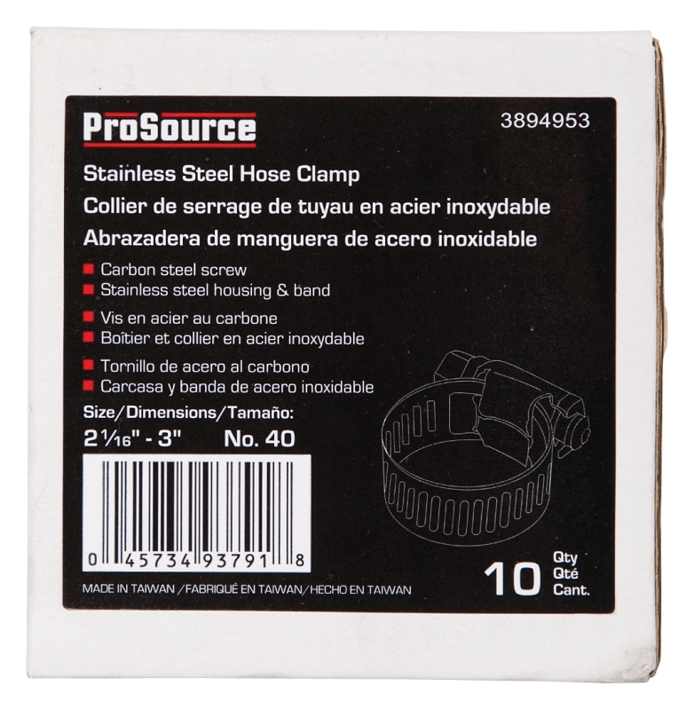 ProSource HCRAN40 Interlocked Hose Clamp, Stainless Steel, Stainless Steel