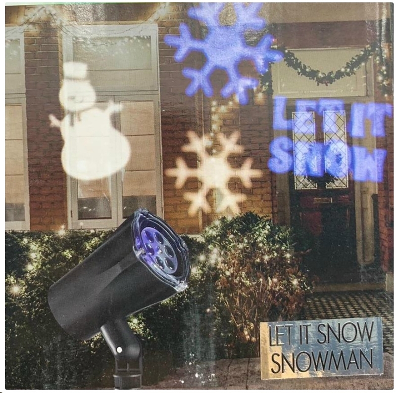 Hometown Holidays 92410 Motion Projector, 300 mA, 120 V, LED Lamp, Blue/White Light, Black