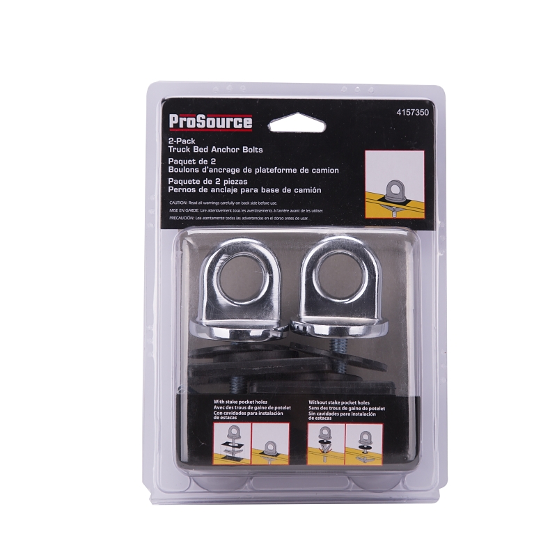 ProSource RT70557 Anchor Bolt, Heavy-Duty, Steel, Zinc, Rubber, Chrome, For: Truck Bed