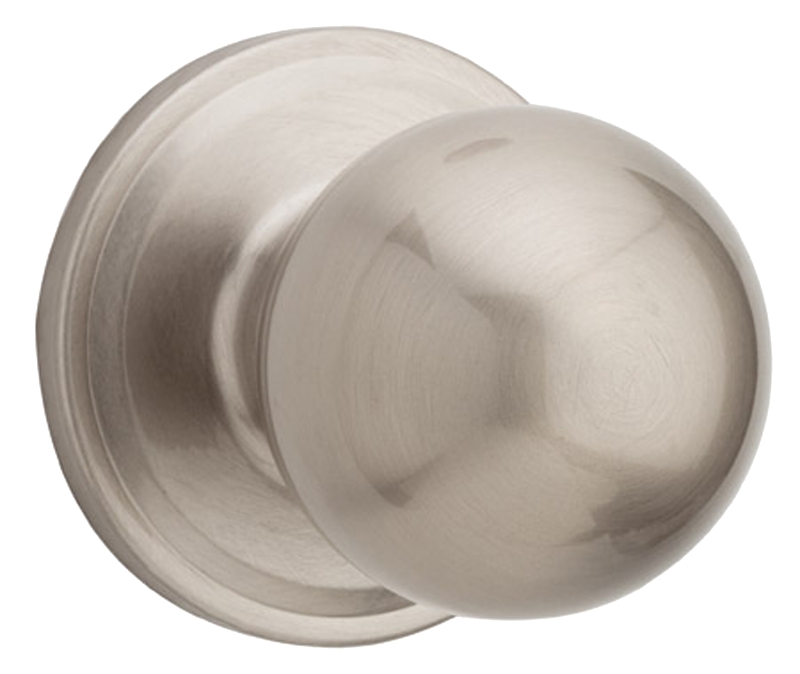 Weiser Huntington Series 9GA1010-020 Passage Door Knob, 2-1/8 in Dia Knob, Satin Nickel