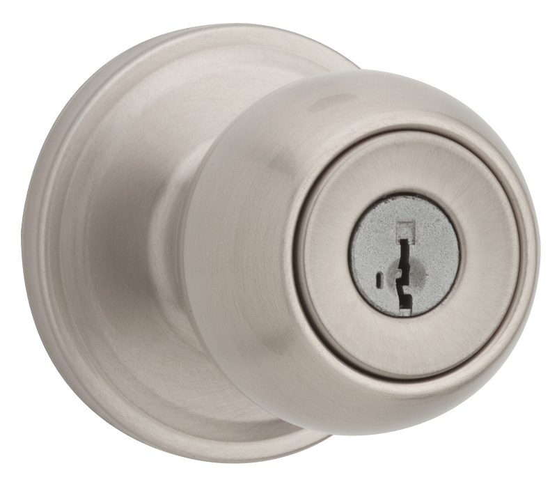 Weiser Huntington Series 9GA5310-057 Entry Door Knob, 2-1/8 in Dia Knob, Satin Nickel