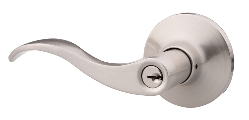 Weiser Layton Series 9SL50000-027 Entry Lever, Satin Nickel, Residential, Universal Hand, 3 Grade