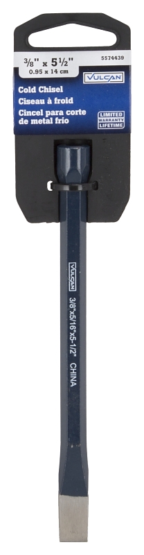 Vulcan JL-CSL003 Cold Chisel, 3/8 in Tip, 5-1/2 in OAL, Chrome Alloy Steel Blade, Hex Shank Handle