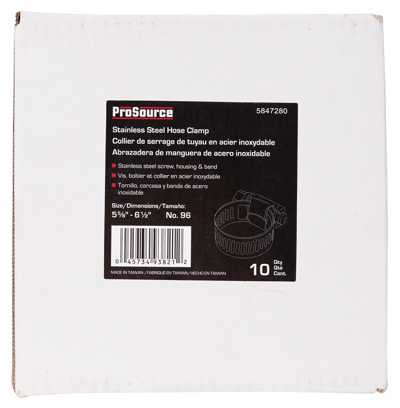 ProSource HCRSS96 Interlocked Hose Clamp, Stainless Steel, Stainless Steel