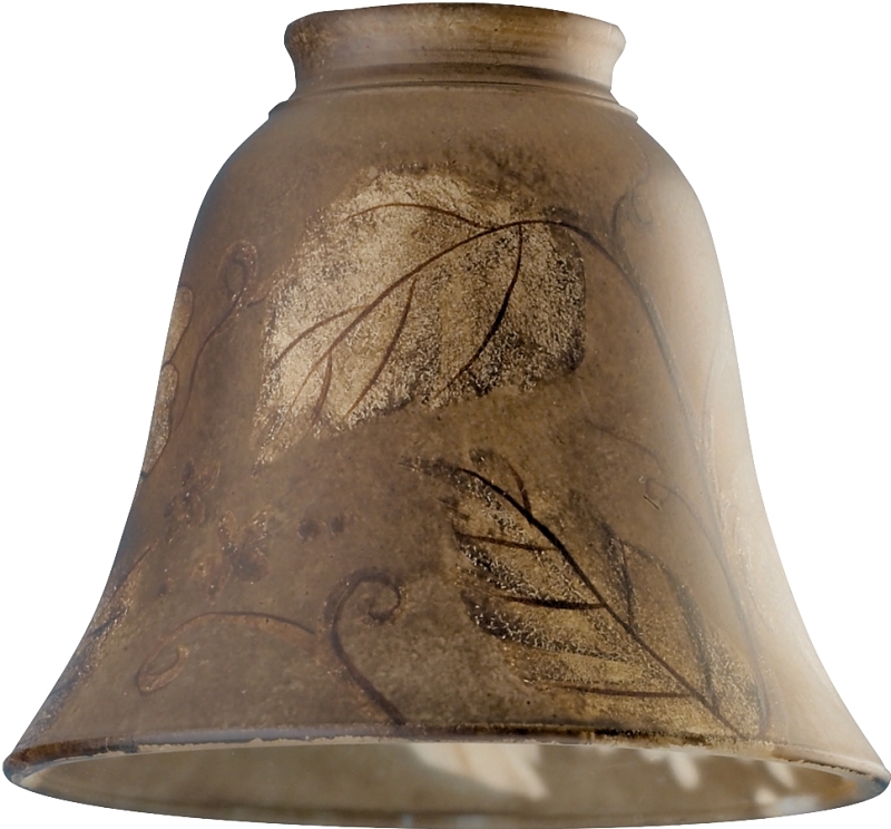 Westinghouse 8126500 Light Shade, Bell, Glass, Earthy Brown/Metallic Gold