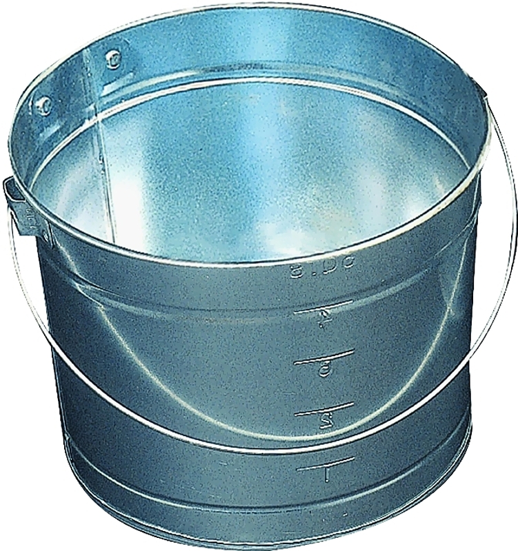 ENCORE Plastics 25000 Pail, 5 qt Capacity, Metal, Galvanized