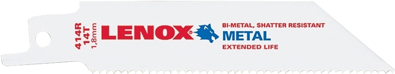 Lenox 20550414R Series Reciprocating Saw Blade, Applicable Materials: Angle Iron, Hard Rubber, Non-Ferrous Metal
