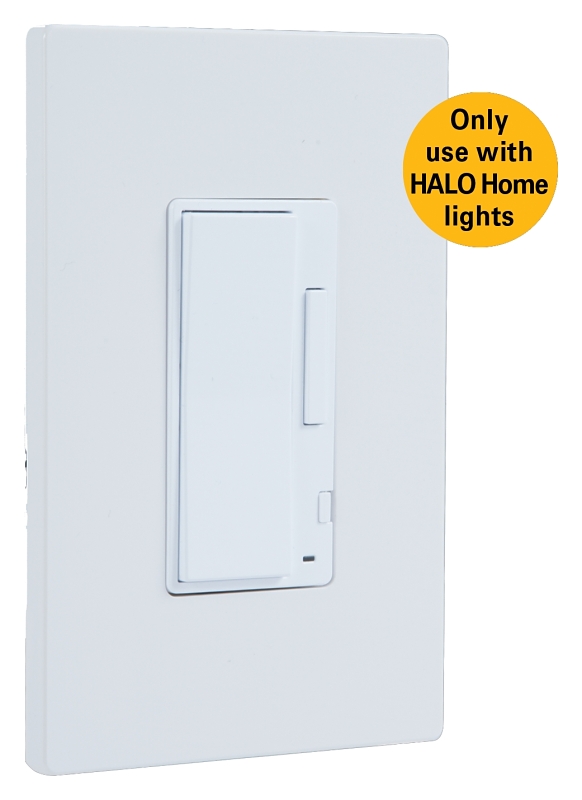 Halo HIWAC1BLE40ABL Accessory Dimmer, 3-Way, 120 V, Bluetooth, Wireless, Black