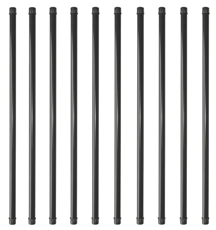 Nuvo Iron RDPS36 Tubing Baluster, 36 in L, Round, Steel, Black, Galvanized