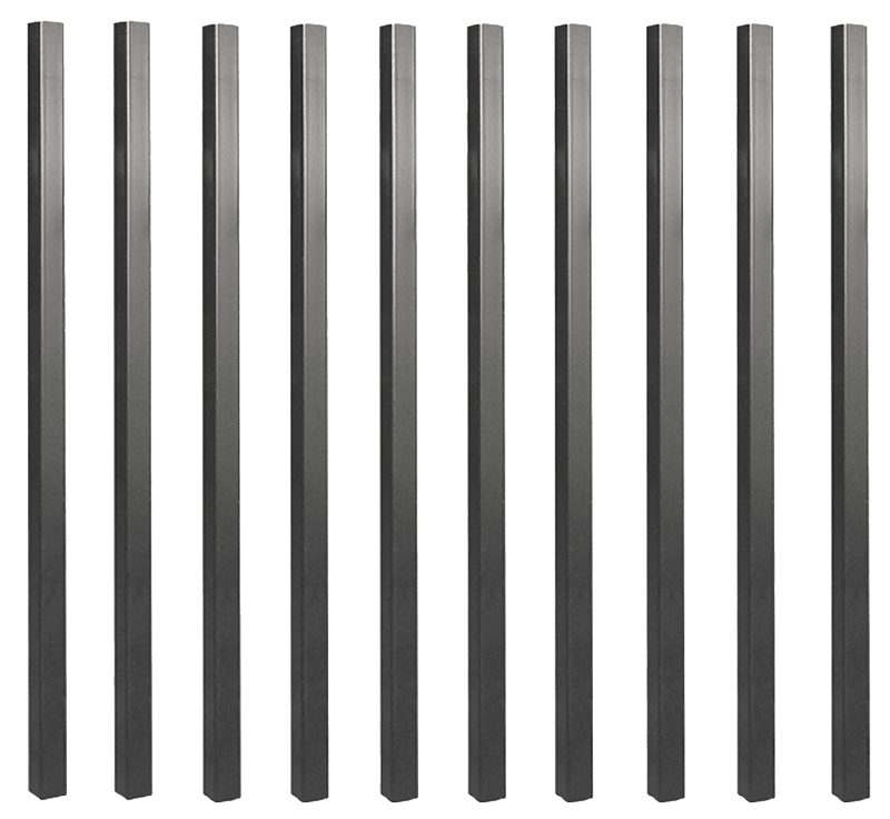 Nuvo Iron SQPS32 Tubing Baluster, 32 in L, Square, Galvanized Steel, Black