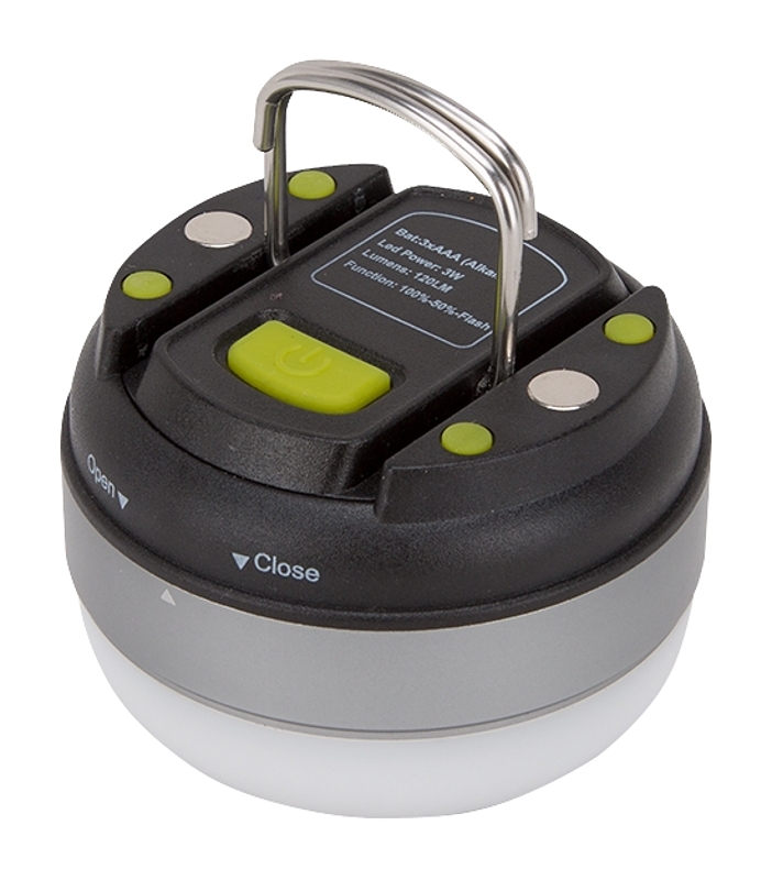 PowerZone 12409 Mini LED Lantern, LED Lamp, White Light, ABS/PVC, White with Grey & Black
