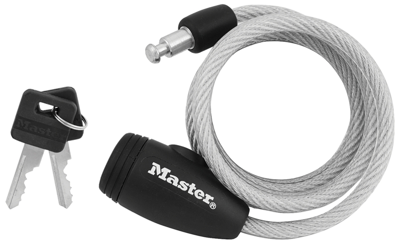 Master Lock 8109D Cable Lock, Keyed Key, Steel Shackle