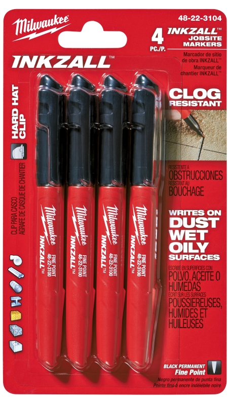 Milwaukee INKZALL Series 48-22-3104 Jobsite Marker, Black