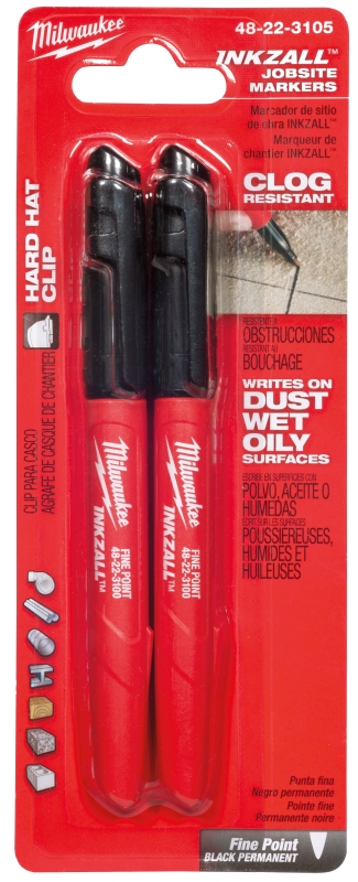 Milwaukee INKZALL Series 48-22-3105 Jobsite Marker, Black, 5-1/2 in L