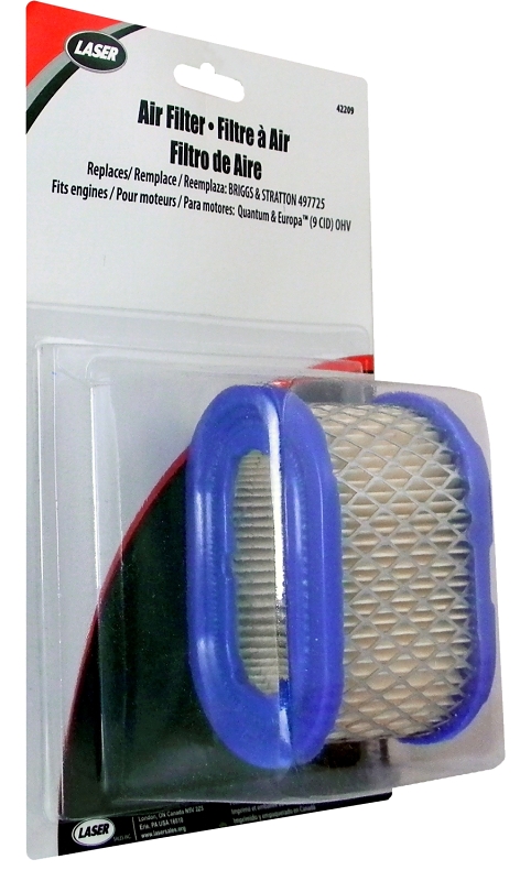 Laser 42209 Air Filter, For: 5 hp Quantum Vertical and Europa OHV Vertical Engines Lawn Mowers