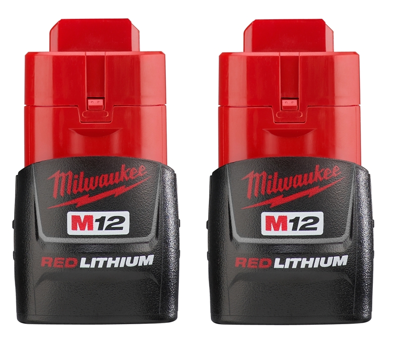 Milwaukee 48-11-2411 Rechargeable Battery Pack, 12 V Battery, 1.5 Ah, 1/2 hr Charging