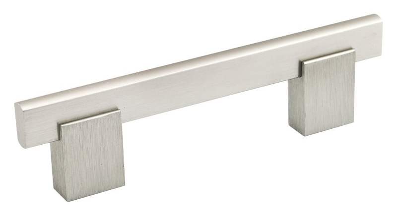 Richelieu BP905096195 Cabinet Pull, 5-1/32 in L Handle, 7/16 in H Handle, 1-11/32 in Projection, Aluminum/Metal, 1/PK