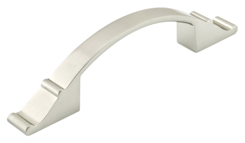 Richelieu DP260676195 Cabinet Pull, Brushed Nickel, 4-15/16 in L Handle, 17/32 in H Handle, 1-3/32 in, Metal, 10/PK