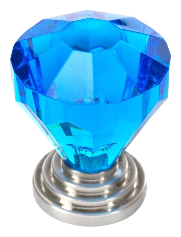 Richelieu BP10089195750 Cabinet Knob, 1-17/32 in Projection, Eclectic, 1-1/4 in Dia, Acrylic