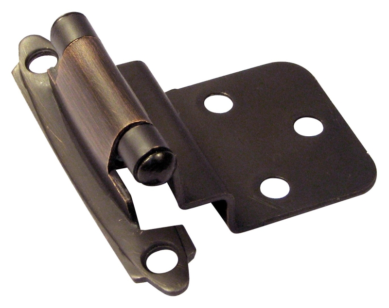 Richelieu BP138BORB Cabinet Hinge, 100 deg Hinge Opening, Brushed Oil-Rubbed Bronze, 2-5/32 in W x 2-3/4 in H, 2/BAG