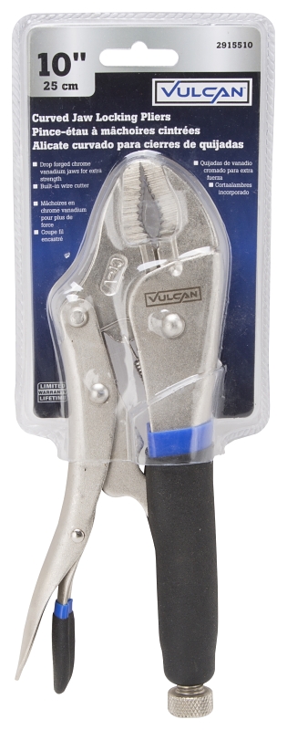 Vulcan JL-NP022 Locking Plier, 10 in OAL, Cushion-Grip Handle
