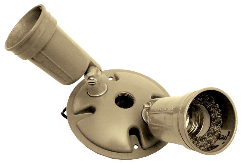 HUBBELL 5625-2 Lamp Holder, 120 V, 75 to 150 W, Bronze
