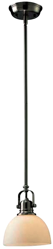 Canarm Rowan Series IPL177B01BN Pendant, 100 W, 1-Lamp, Steel Fixture, Brushed Nickel Fixture, Cream Color