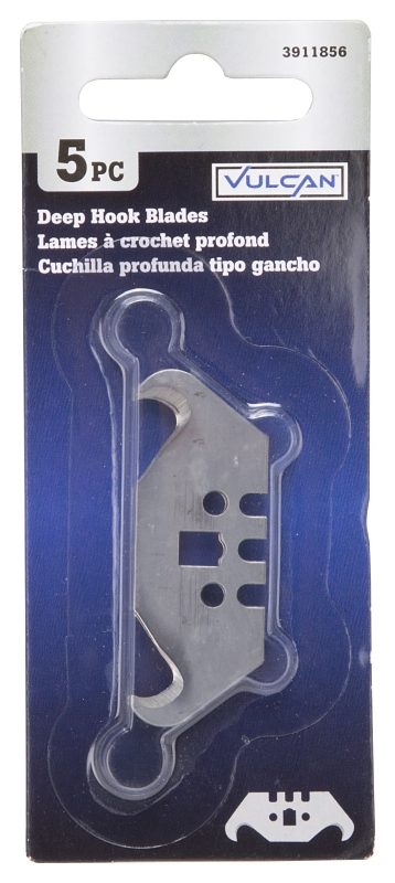 Vulcan JL-BD-01 Hook Knife Blade, 2 in L, SK5 Steel, Single Edge, 2-Point